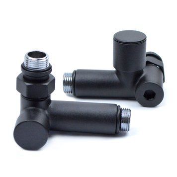Кран кутовий під ТЕН 1/2"х1/2", чорний, 2шт.