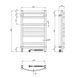 Полотенцесушитель электрический Navin Avalon 480х800 Sensor правый, белый