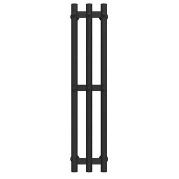 Полотенцесушитель водяной Zara П3 140х800 Deffi нержавеющая сталь (Черный, Нижнее подключение)