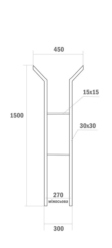 Рушникосушка дизайнерська Corna 150x25