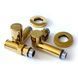 Кран угловой под ТЭН, 1/2"х1/2", под золото, 2 шт