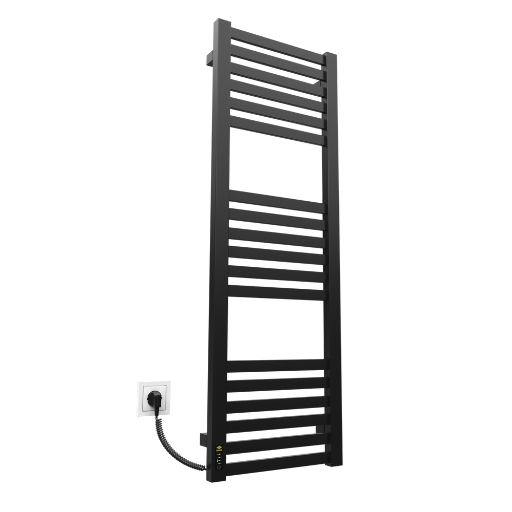 Рушникосушка електрична KOSSER Герда 1200х400/18 EL тайм. чорна
