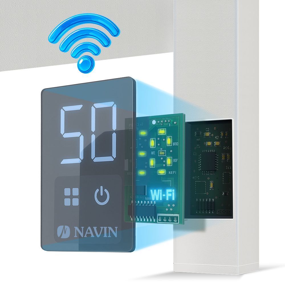 Полотенцесушитель электрический Navin Авангард X 480х1200 Sensor с Wi-Fi, левосторонний, белый