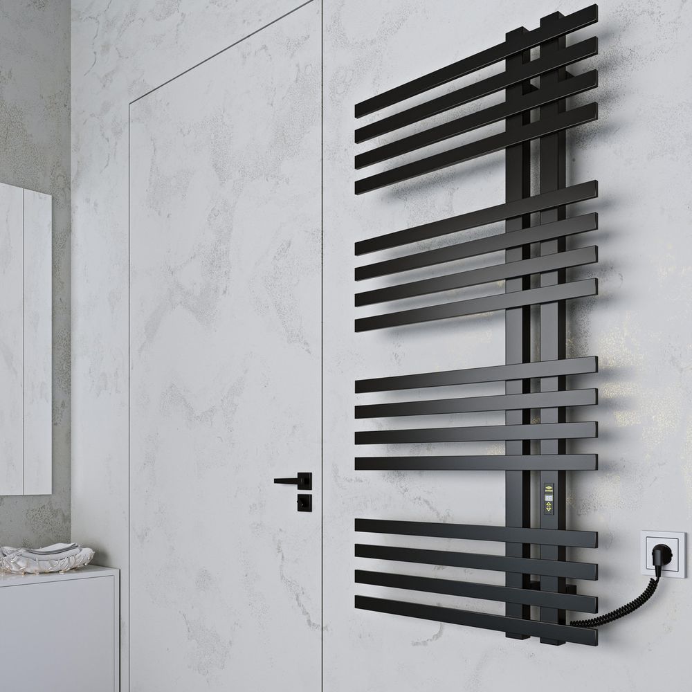 Рушникосушка електрична KOSSER Браш 1200х600/16 ER тайм. чорний