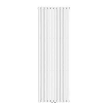 Вертикальний радіатор Ellipse Double 600х1800-10 (50 мм), anticor, білий