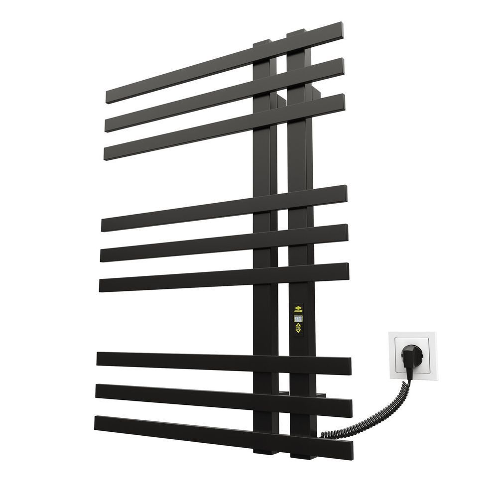 Рушникосушка електрична KOSSER Браш 800х600/9 ER тайм. чорний