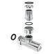 Кран кутовий Laris Звичайний 1/2" - 3/4" + ексцентрики 2шт. (LX-4701)