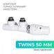 Комплект термостатический Vario Term TWINS 50 мм, угловой, правый, белый