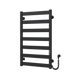 Рушникосушка електрична Harmony П7 500х800 Deffi фарбована сталь, чорний, JD04, праве підключення