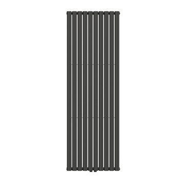 Вертикальний радіатор Ellipse Double 600х1800-10 (50 мм), anticor, чорний муар
