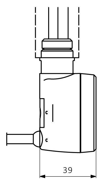 ТЕН для рушникосушки TERMA MOA 300W, золото